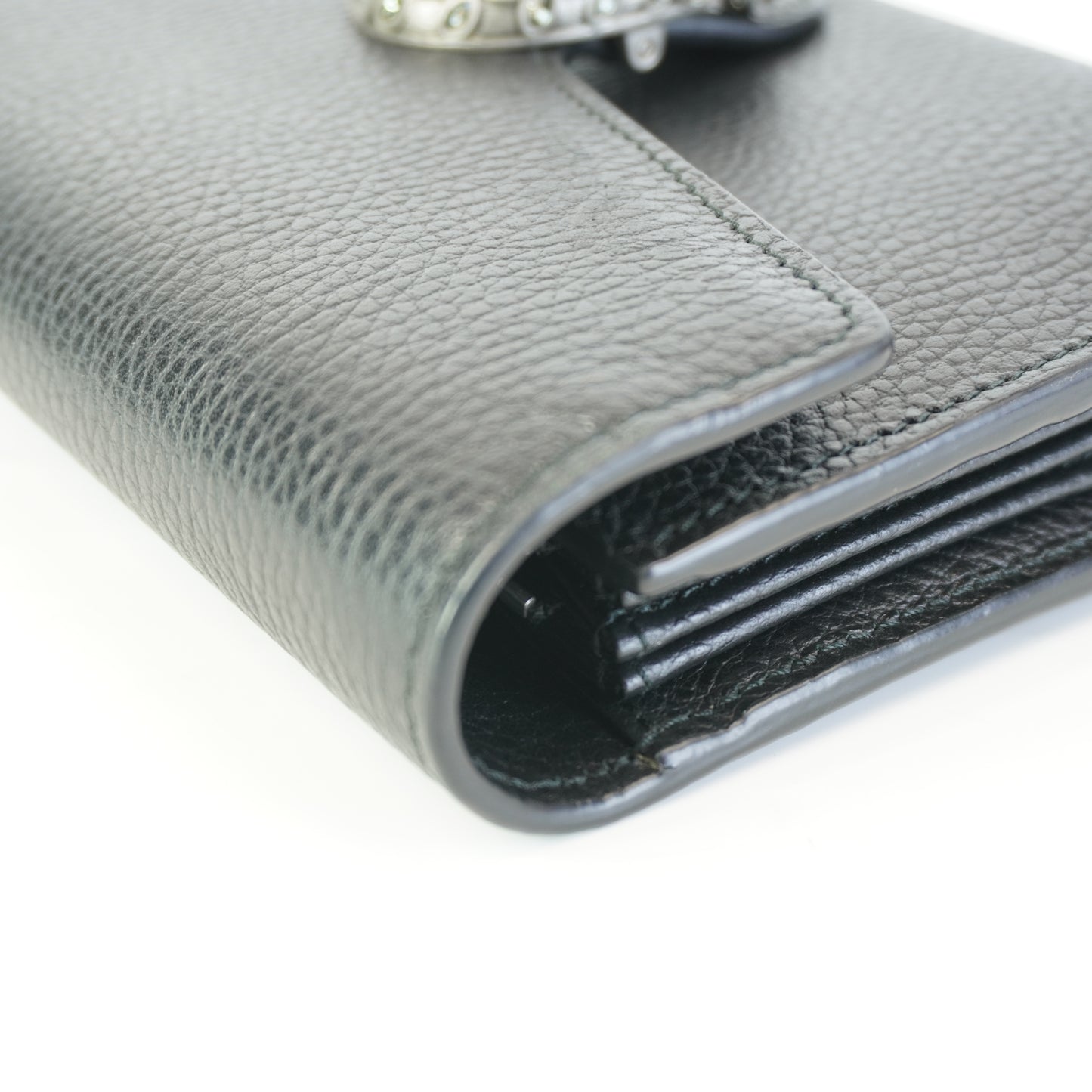 Gucci Dionysus Black Pebbled Mini Chain