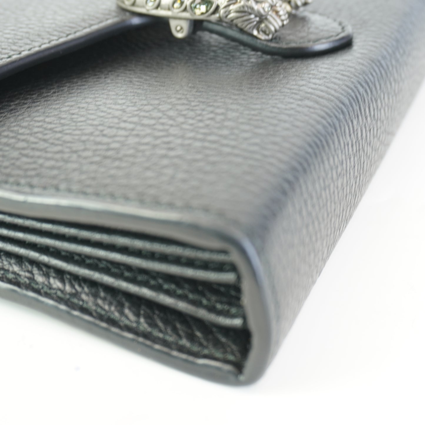 Gucci Dionysus Black Pebbled Mini Chain