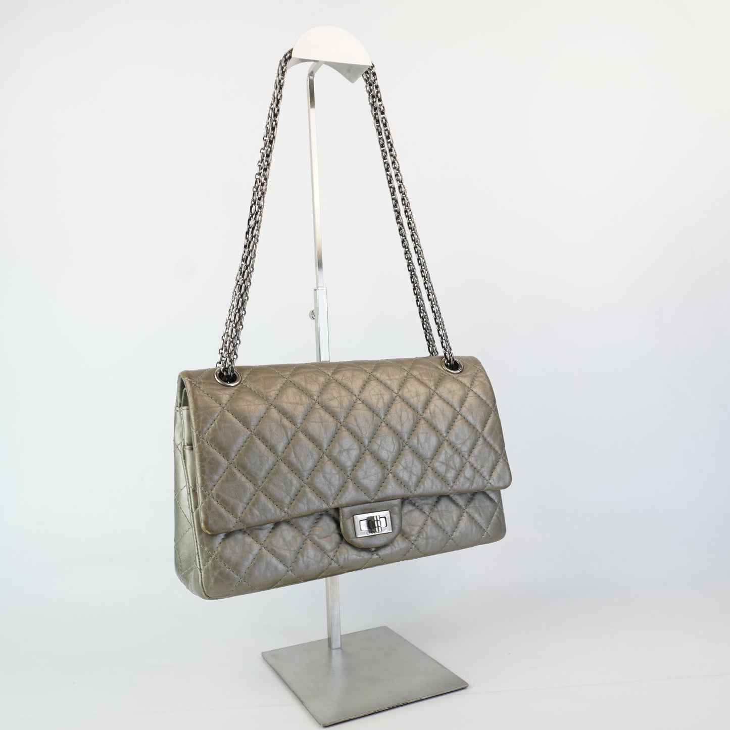 Chanel Double Flap Gray