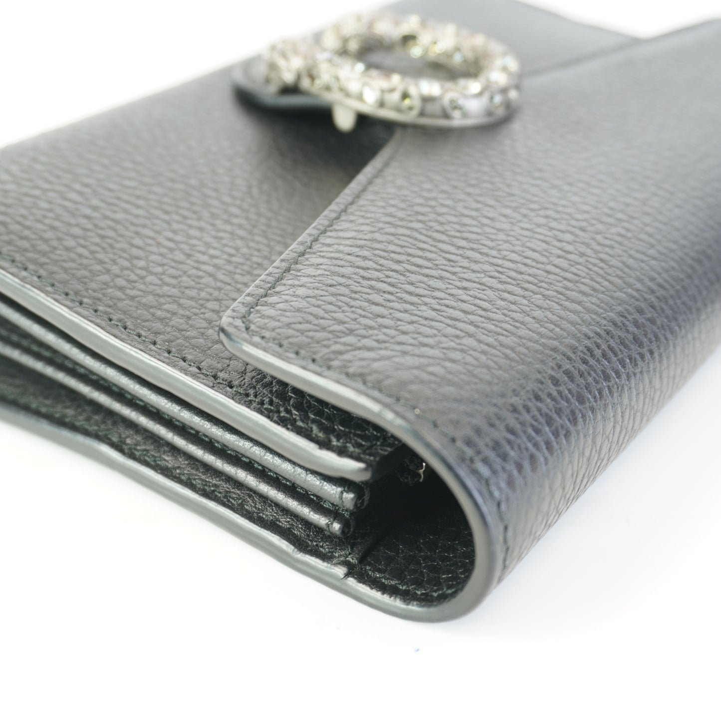 Gucci Dionysus Black Pebbled Mini Chain