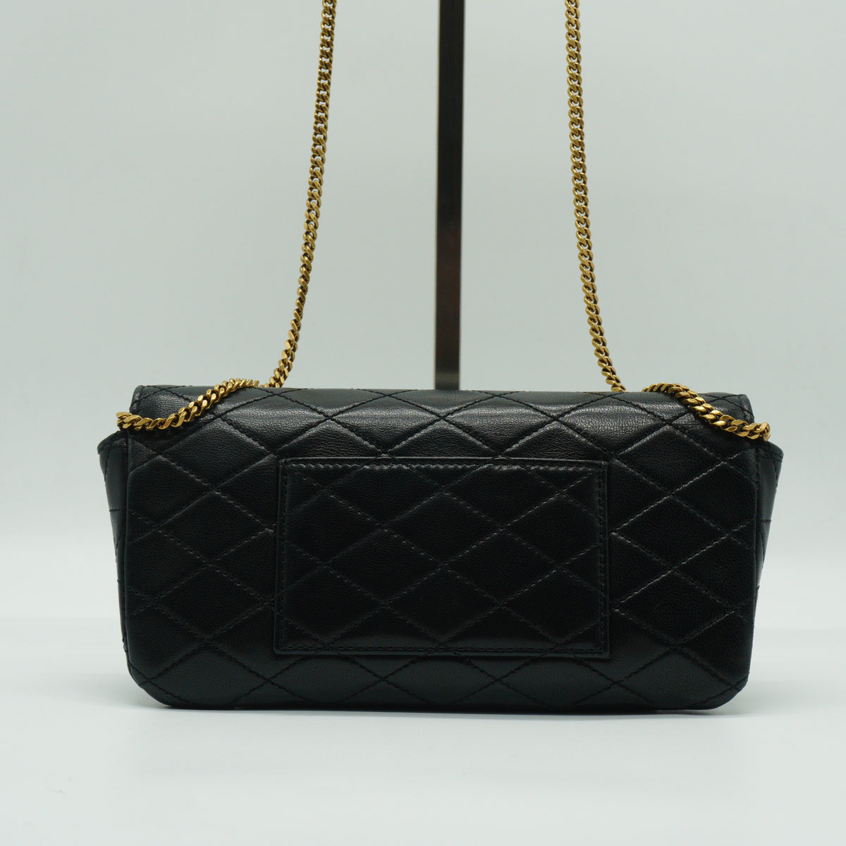 YSL	Gaby Chain Phone Holder Black Small GHW