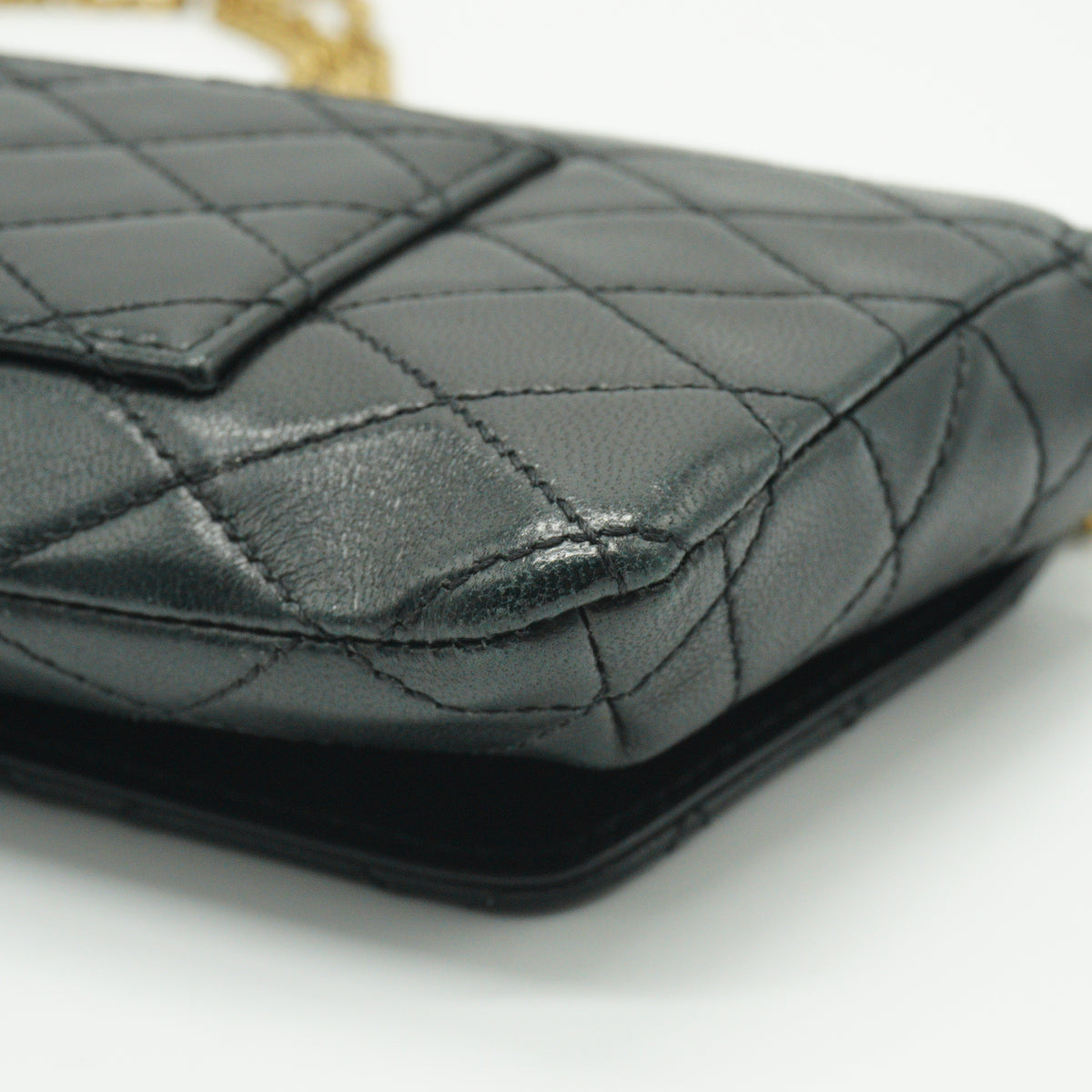 YSL	Gaby Chain Phone Holder Black Small GHW