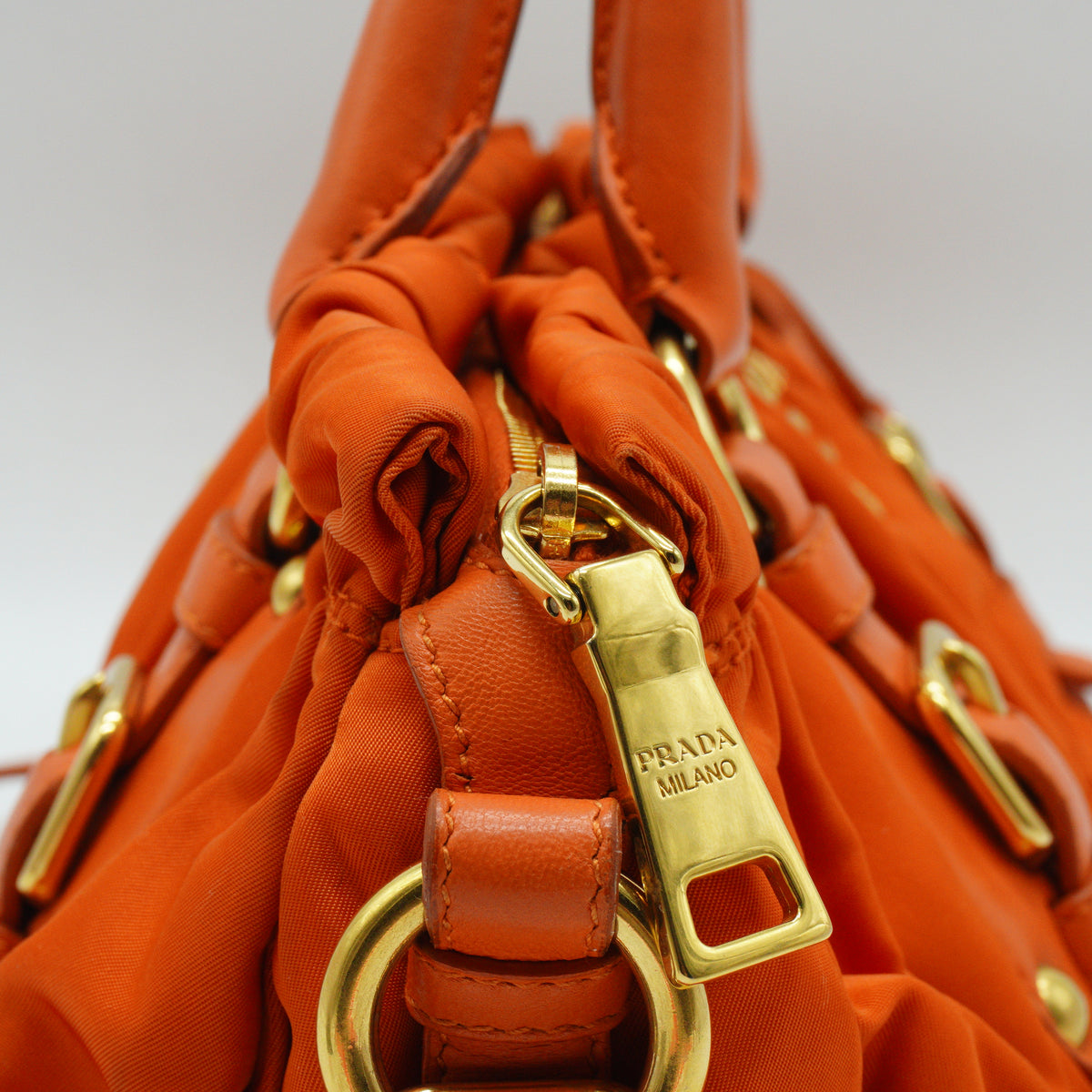 Prada Tessuto Gaufre Convertible Satchel Large GHW