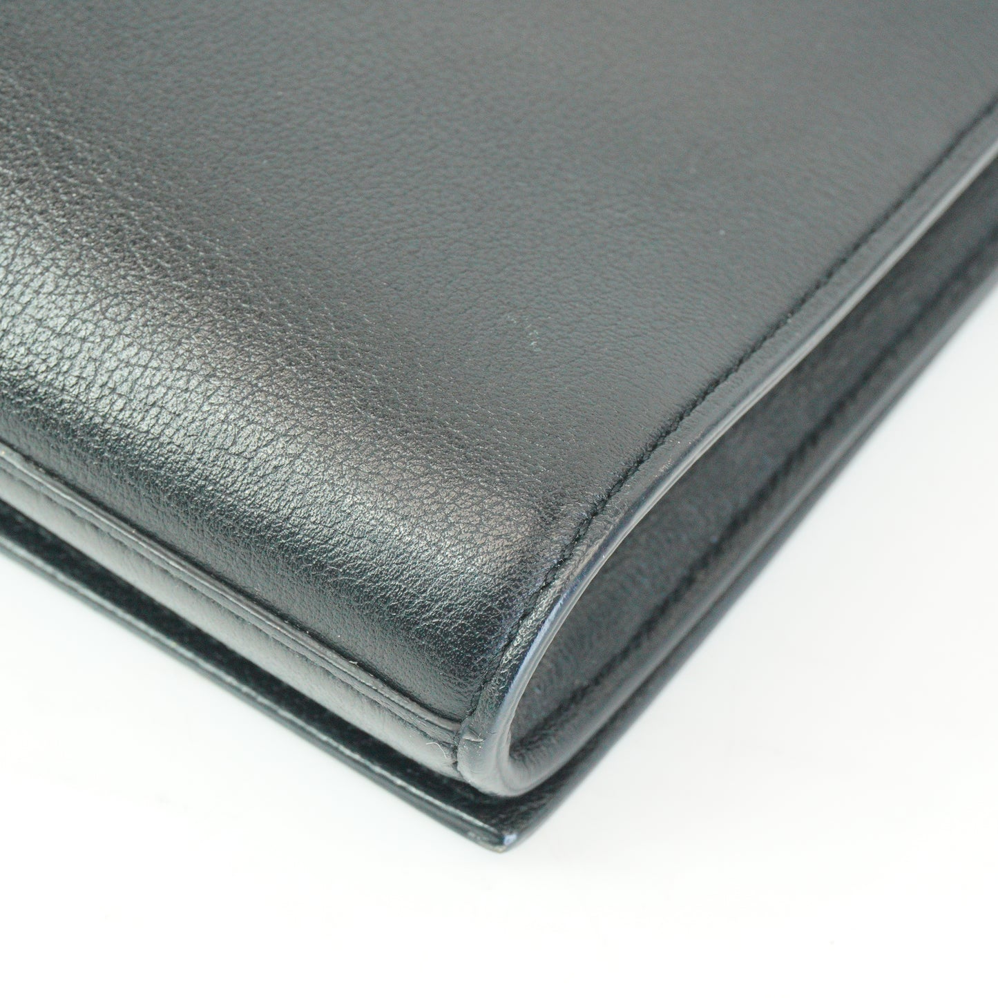 YSL	Belle de jour Black Leather Clutch GHW