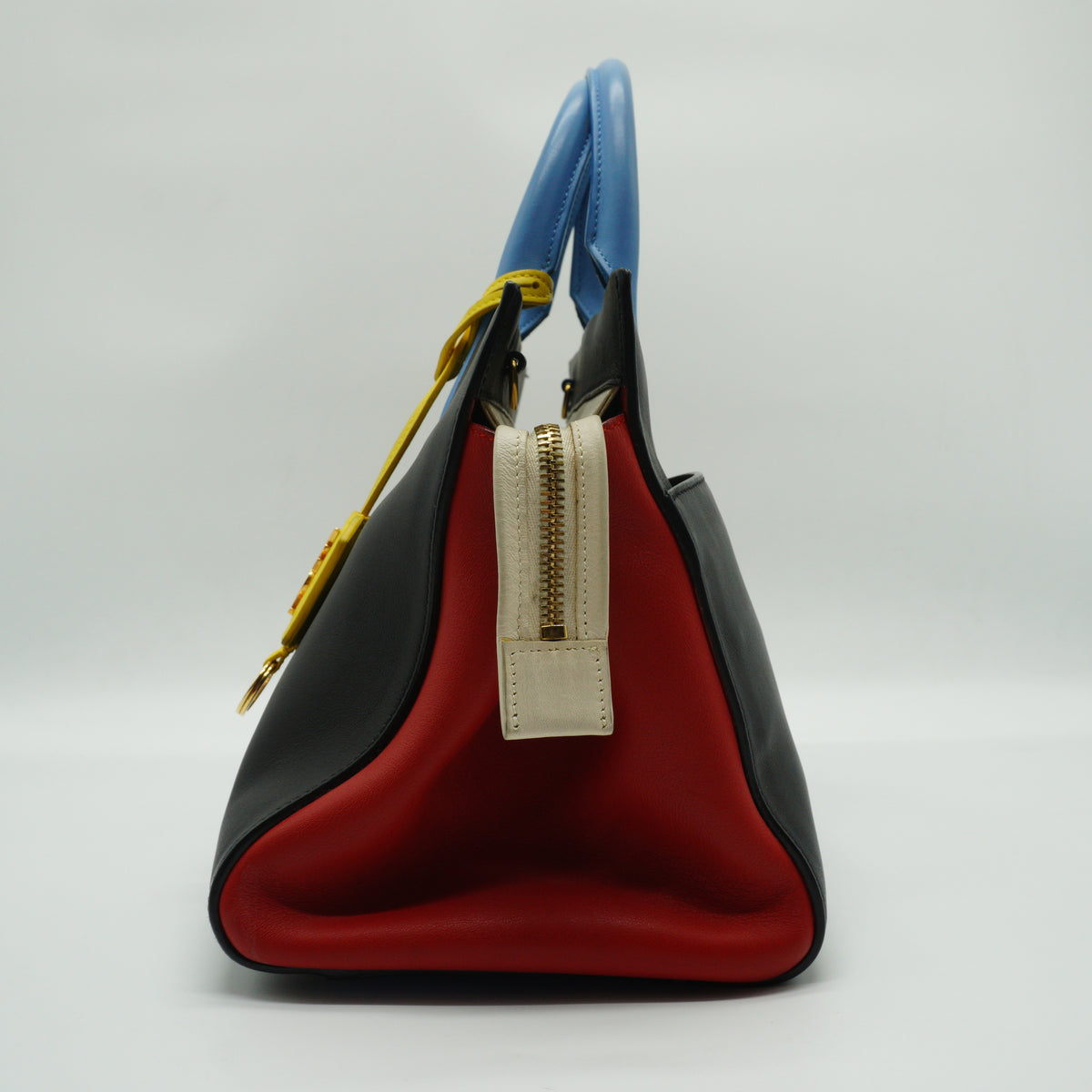 YSL	Calfskin Cabas Tri-color Small Bag GHW