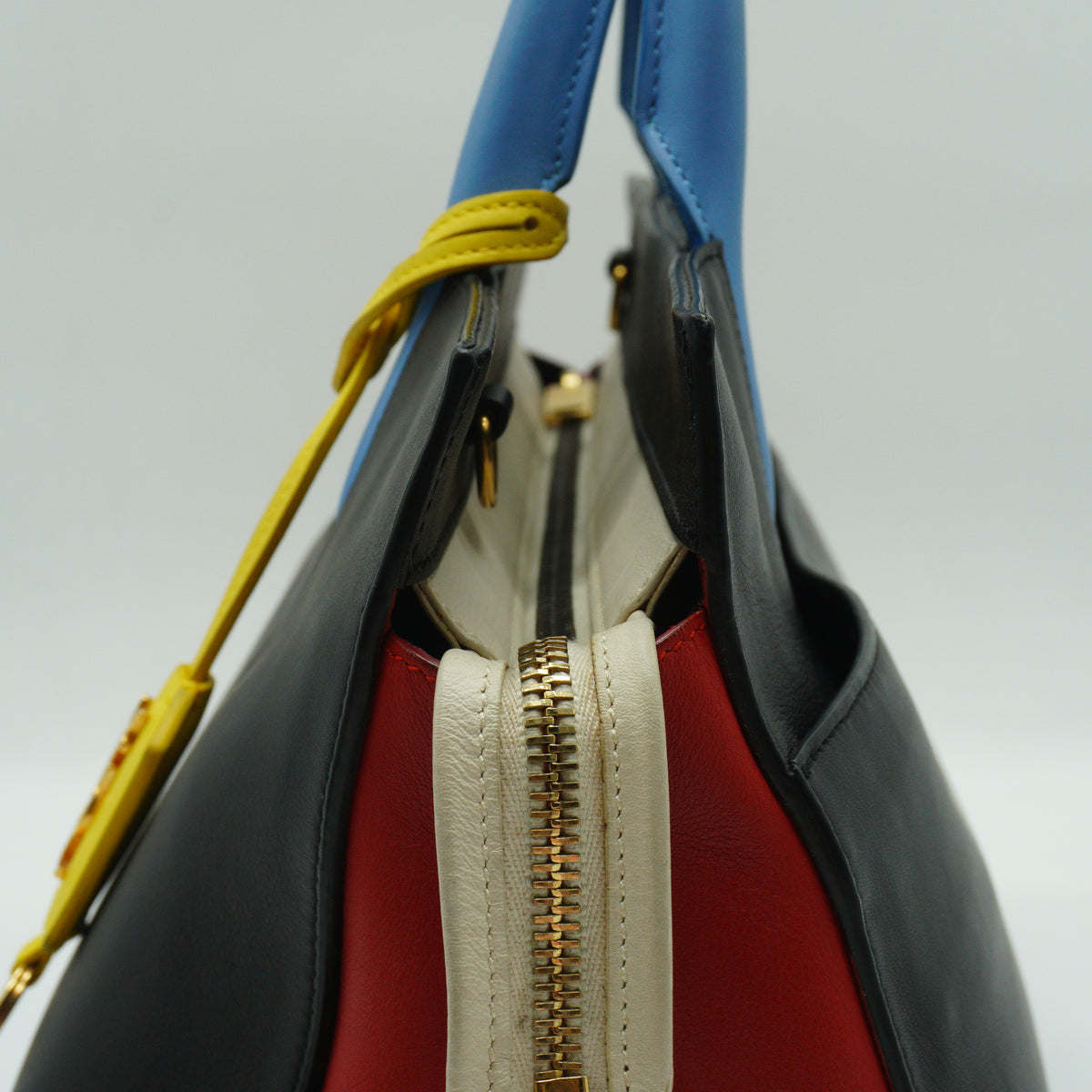 YSL	Calfskin Cabas Tri-color Small Bag GHW