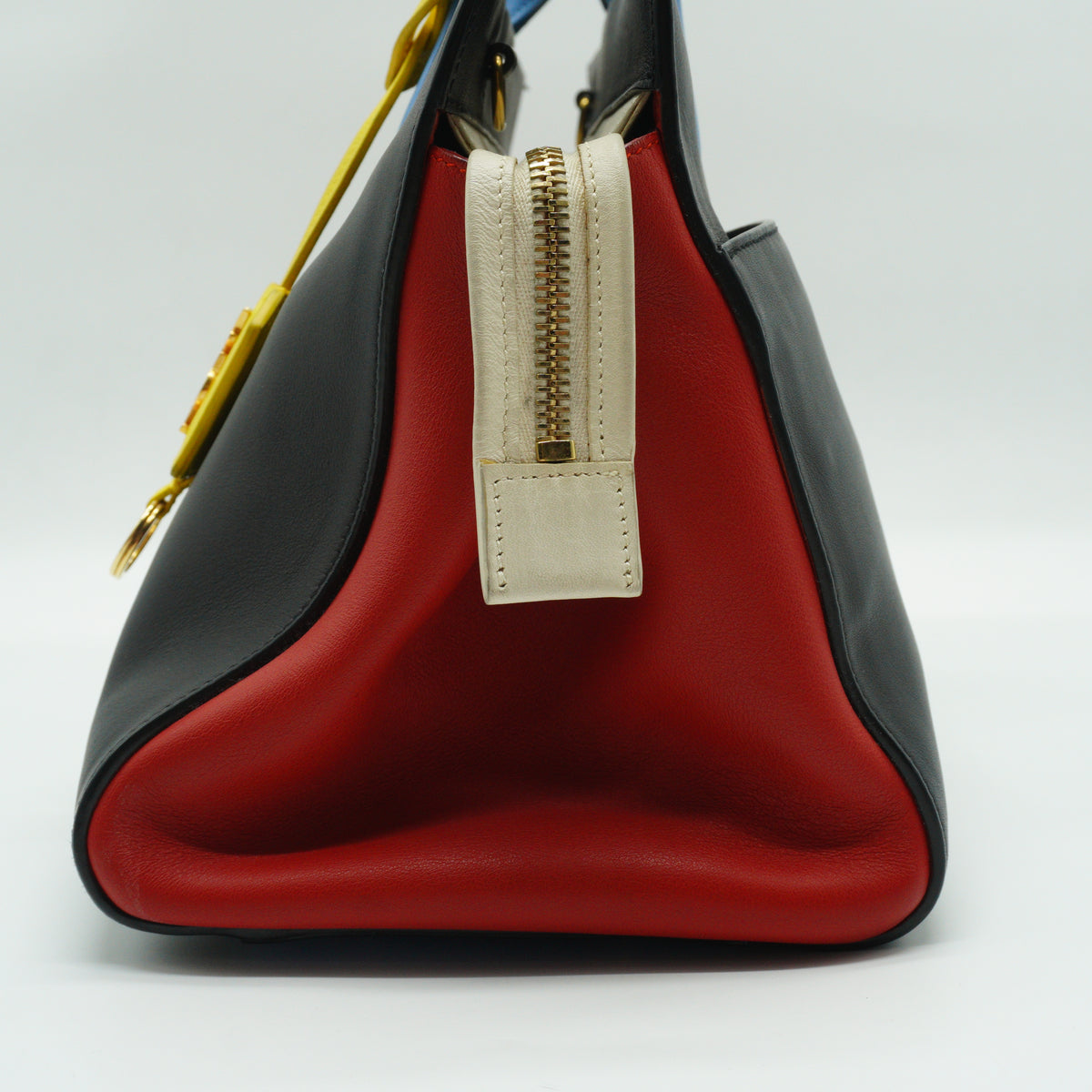 YSL	Calfskin Cabas Tri-color Small Bag GHW