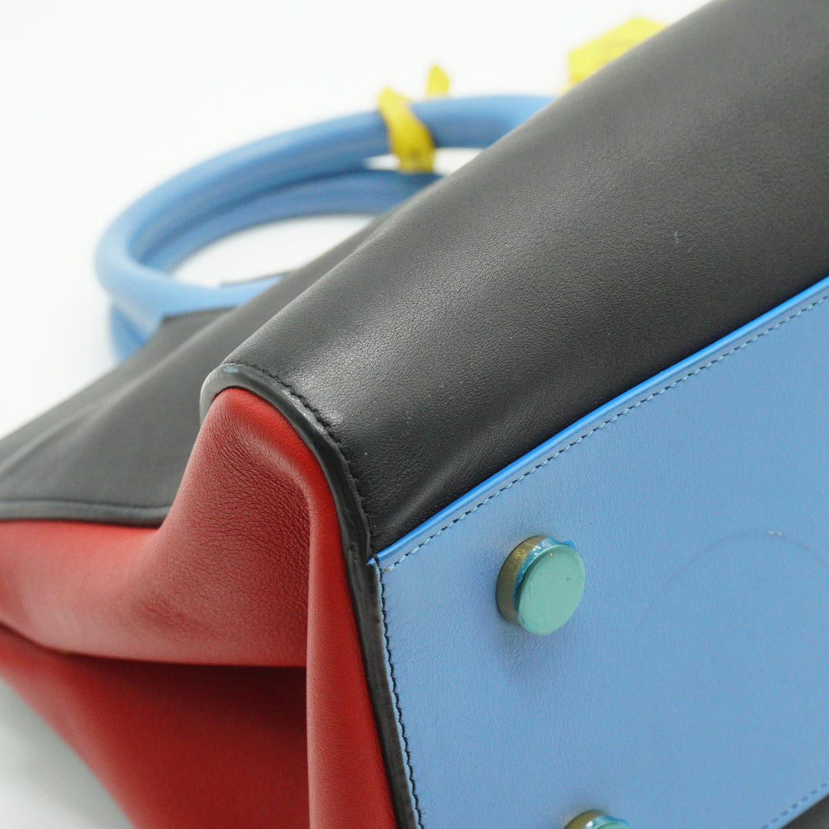 YSL	Calfskin Cabas Tri-color Small Bag GHW