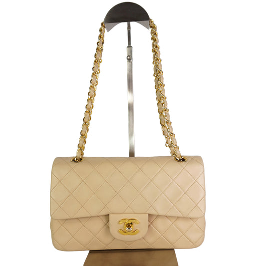 Chanel Double Flap Beige