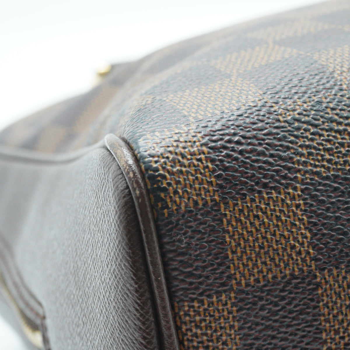 Louis Vuitton	Damier Ebene Brera Handbag Medium GHW