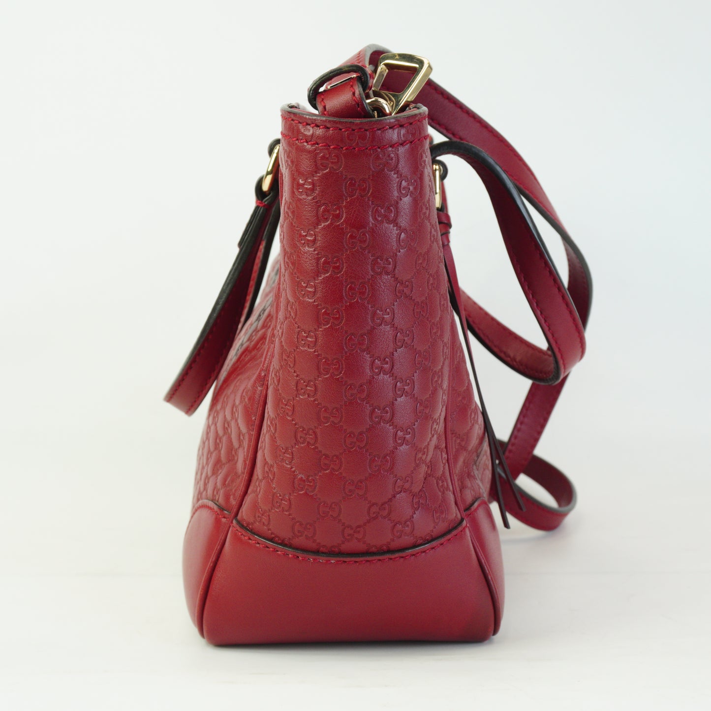 Gucci Bree Micro guccissima small Red tote GHW