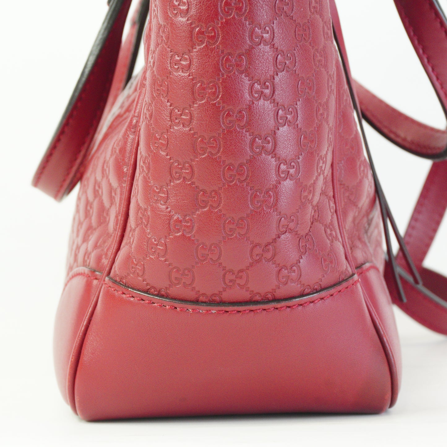 Gucci Bree Micro guccissima small Red tote GHW