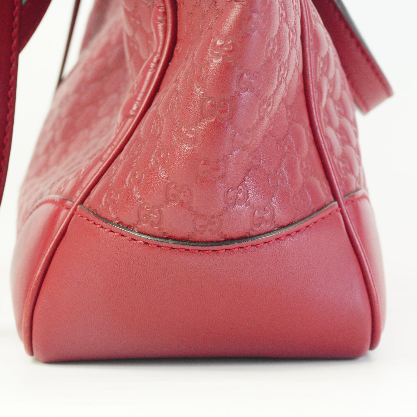 Gucci Bree Micro guccissima small Red tote GHW