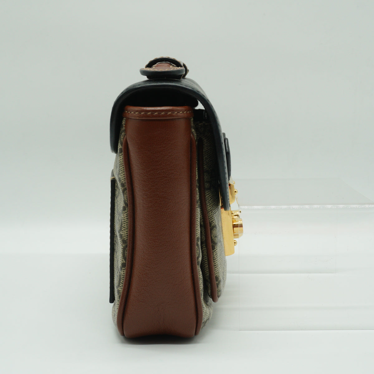 Gucci Padlock Small Brown/ Blue GG Canvas GHW