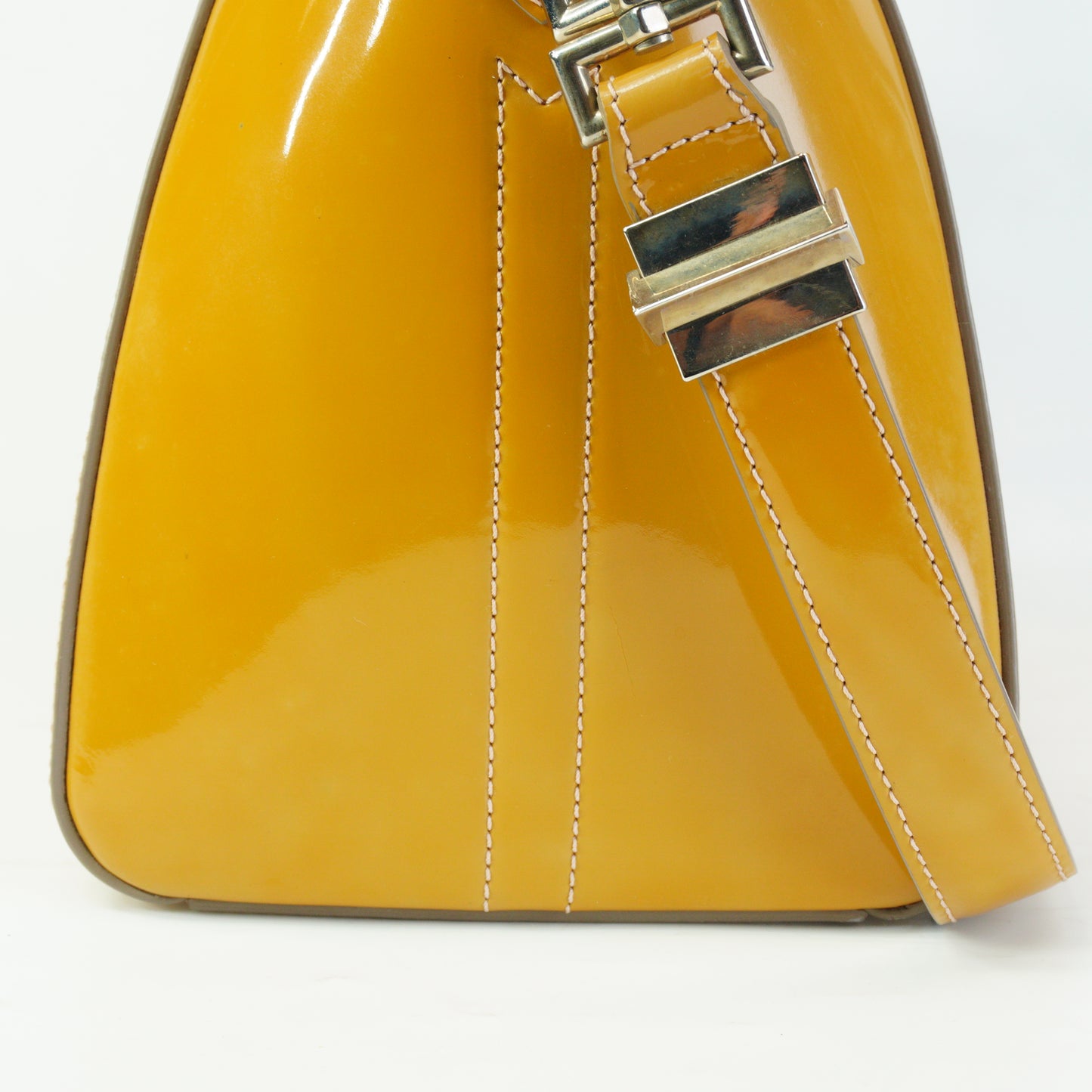 Givenchy Antigona Patent Mustard Medium SHW