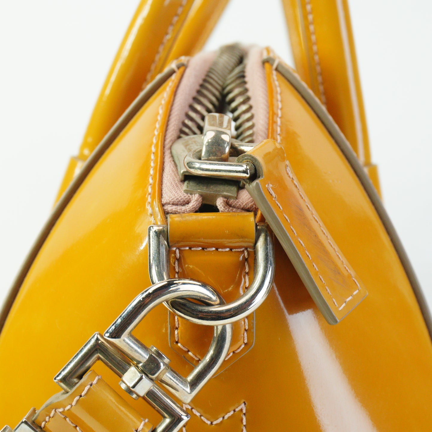 Givenchy Antigona Patent Mustard Medium SHW