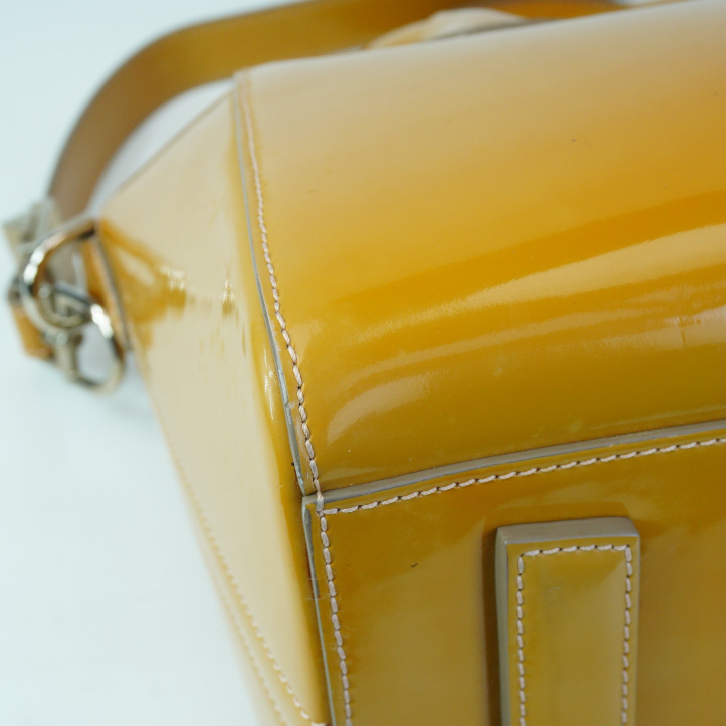 Givenchy Antigona Patent Mustard Medium SHW