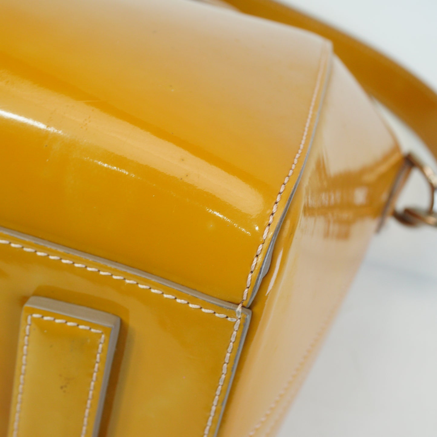Givenchy Antigona Patent Mustard Medium SHW