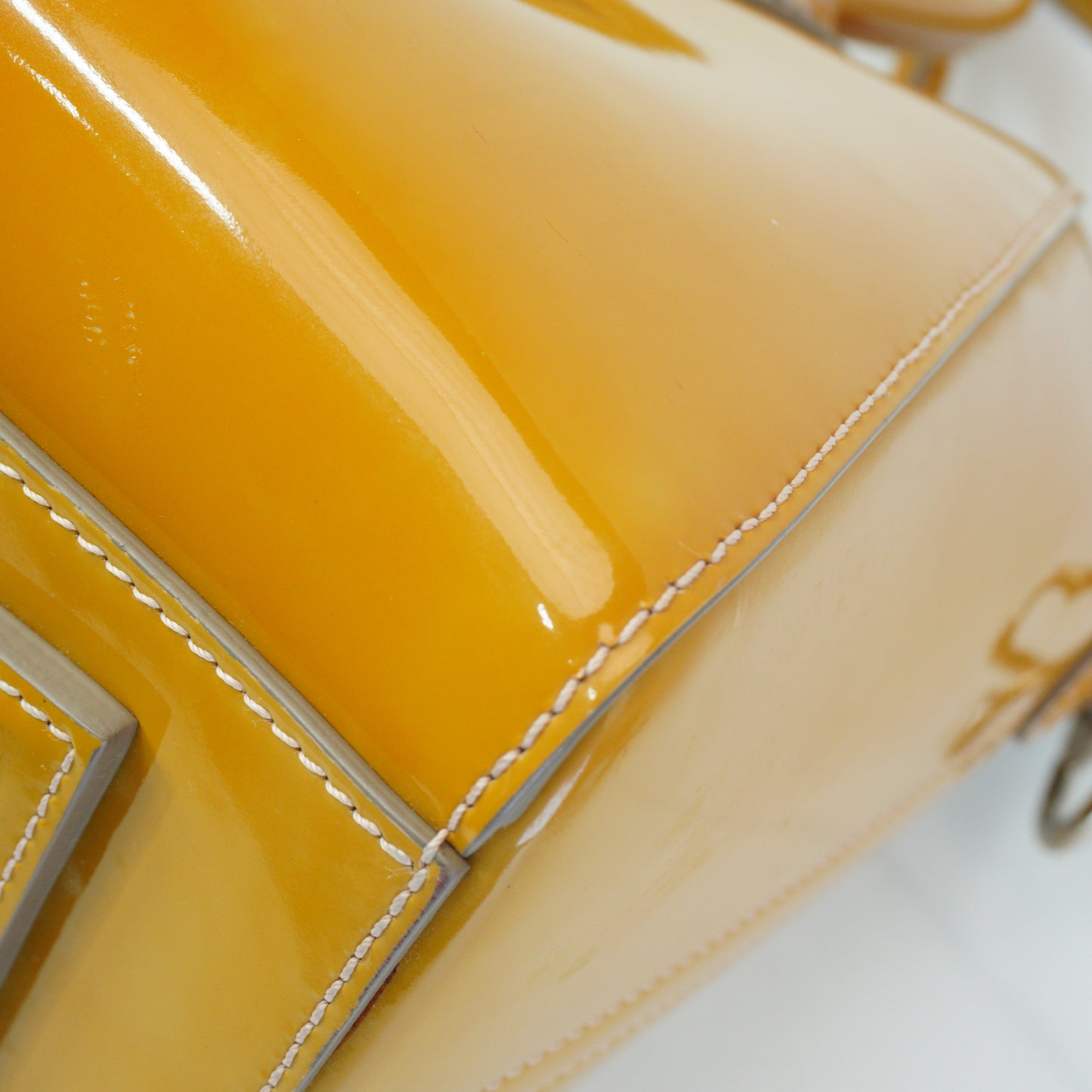 Givenchy Antigona Patent Mustard Medium SHW