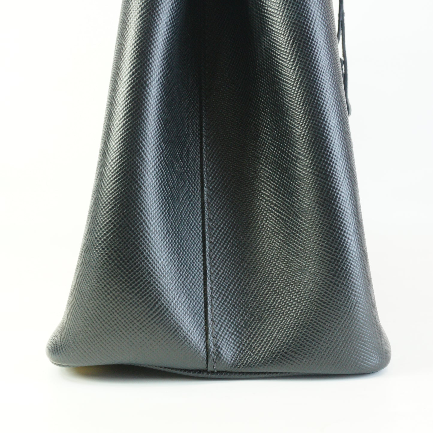 Prada Saffiano Cuir Double handle Black Large Tote GHW