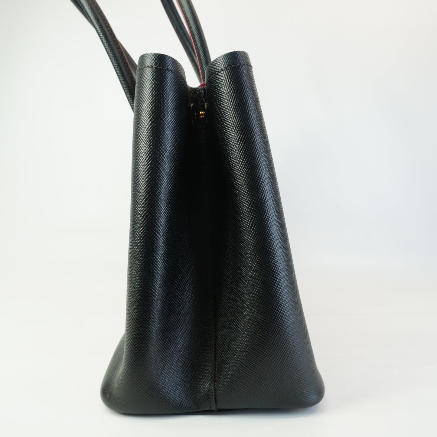 Prada Saffiano Cuir Double handle Black Large Tote GHW