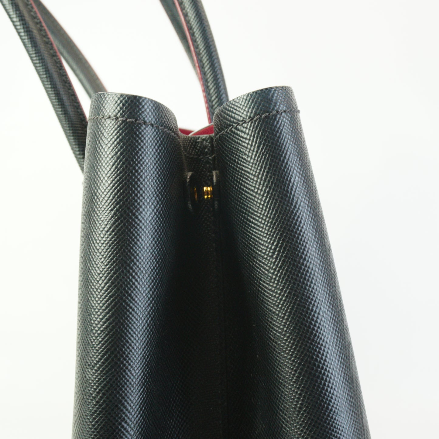 Prada Saffiano Cuir Double handle Black Large Tote GHW