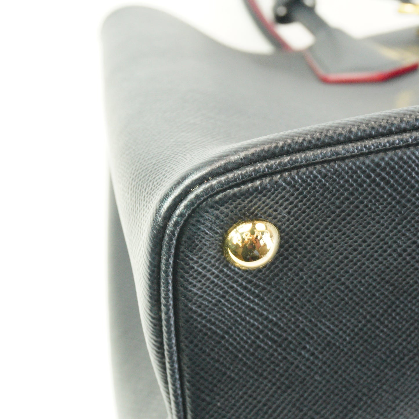 Prada Saffiano Cuir Double handle Black Large Tote GHW