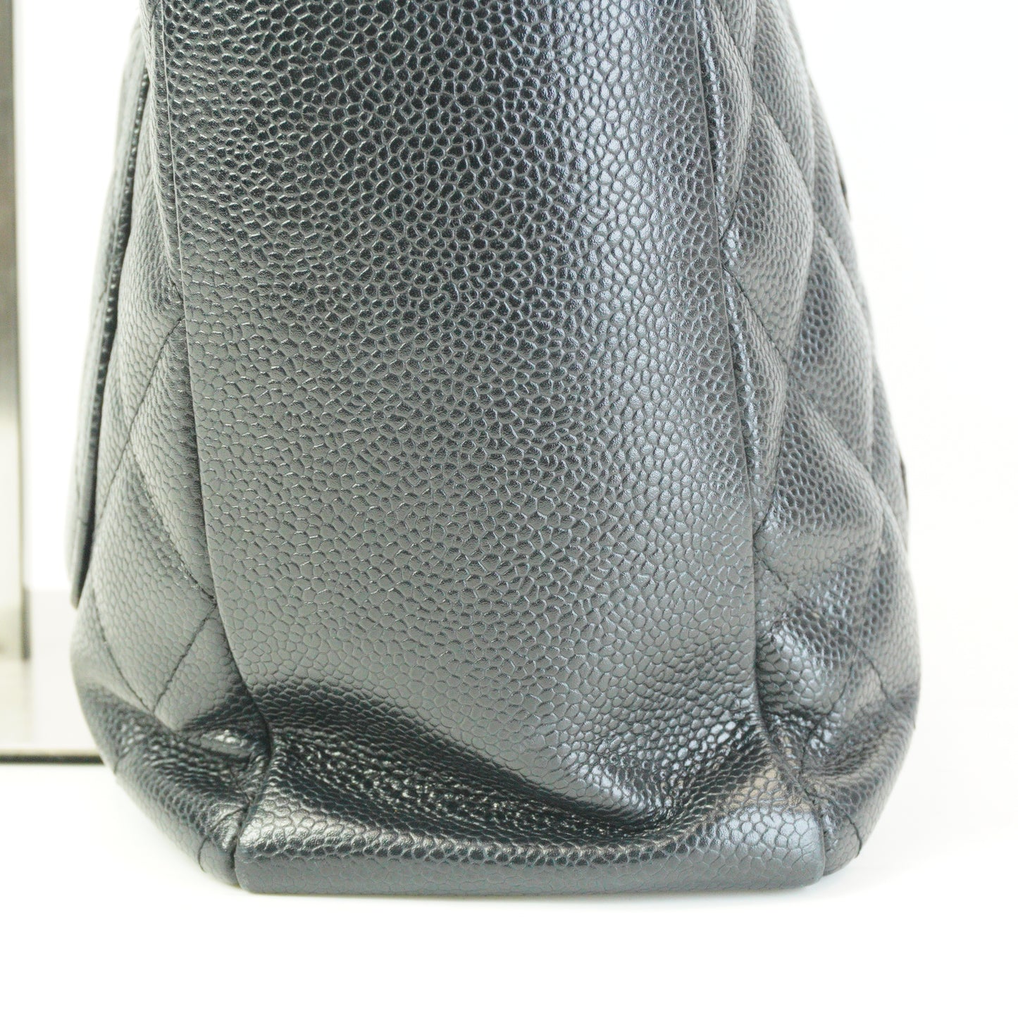 Chanel PST Black Quilted Caviar Leather GHW
