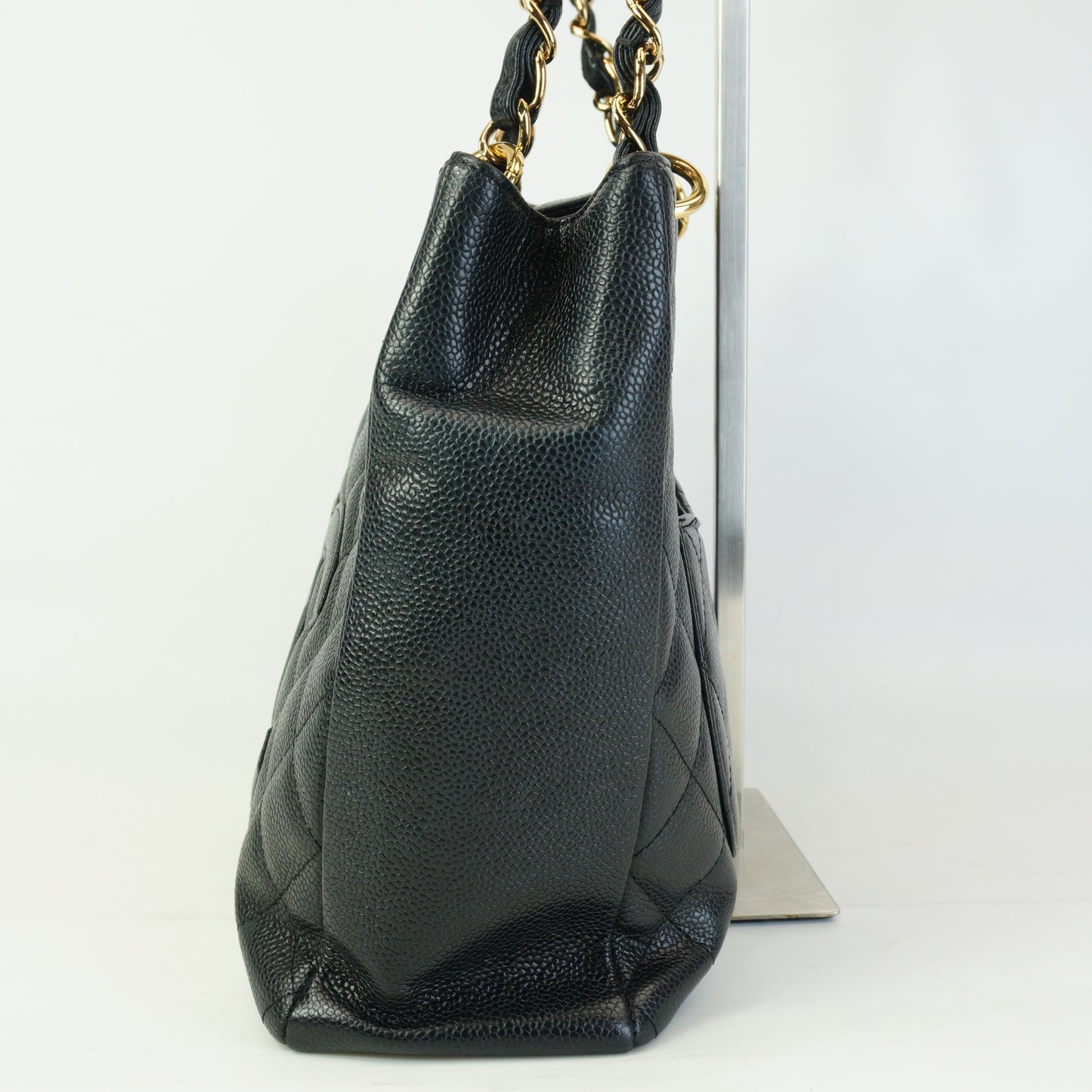 Chanel PST Black Quilted Caviar Leather GHW