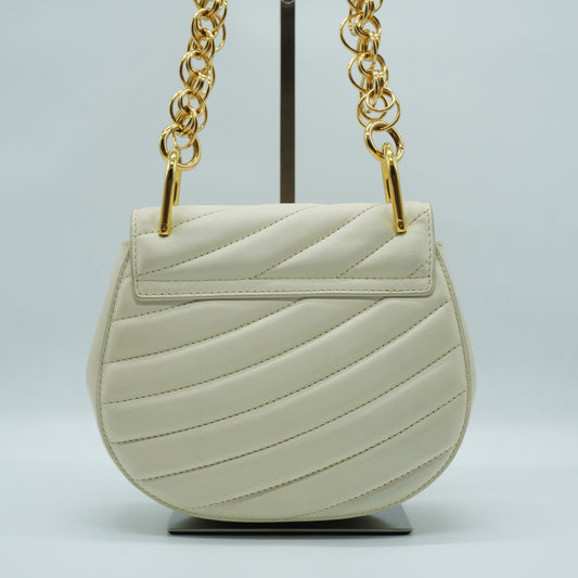 Chloe Mini Drew Bijou Shoulder Bag Small Off-White GHW