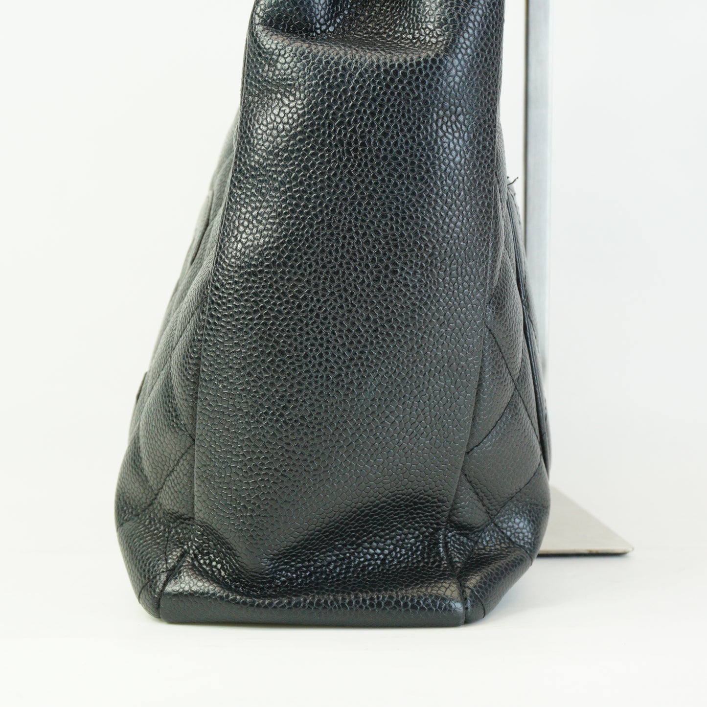 Chanel PST Black Quilted Caviar Leather GHW