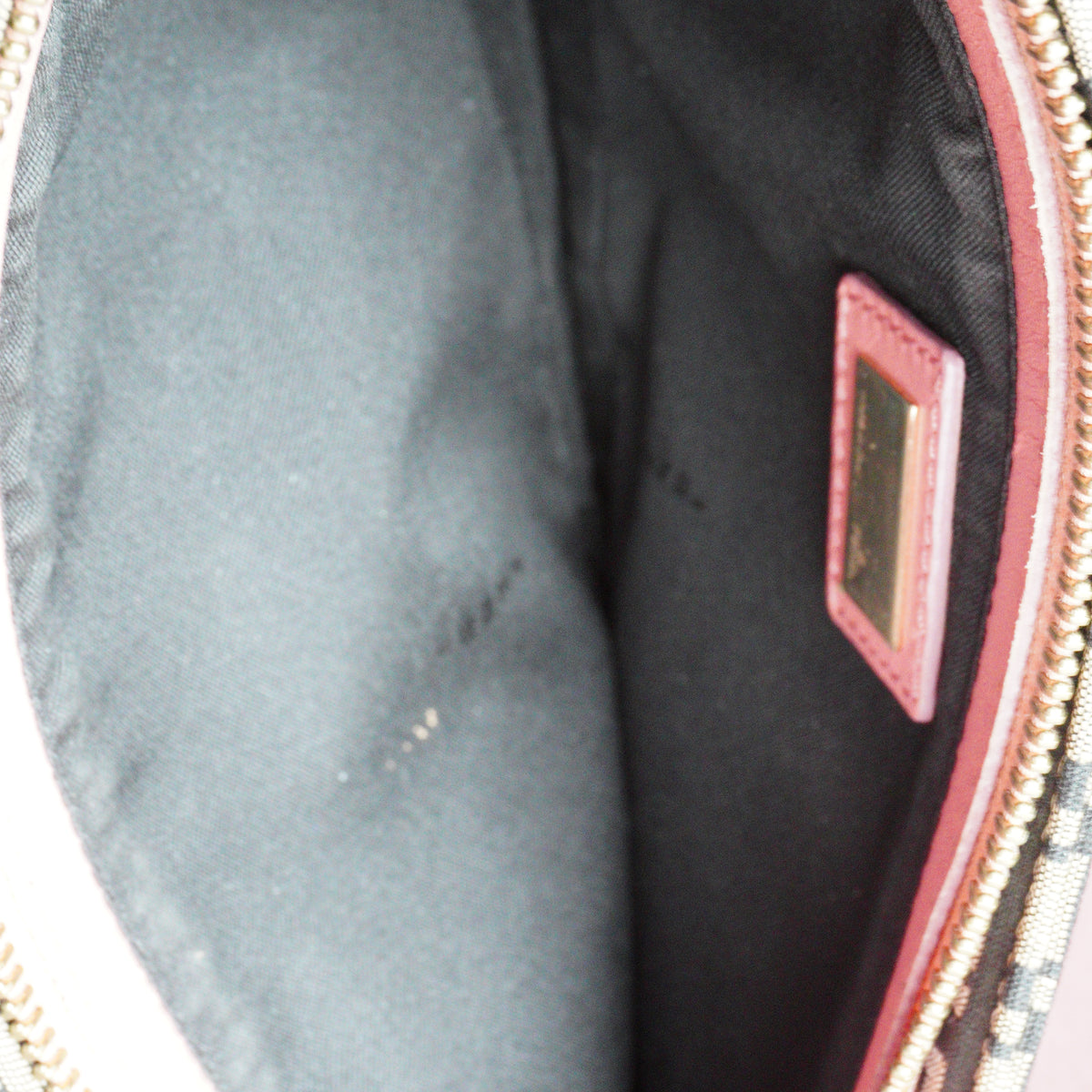Fendi Fendi Zucchino Medium Baguette Accessory Pouch Black GHW