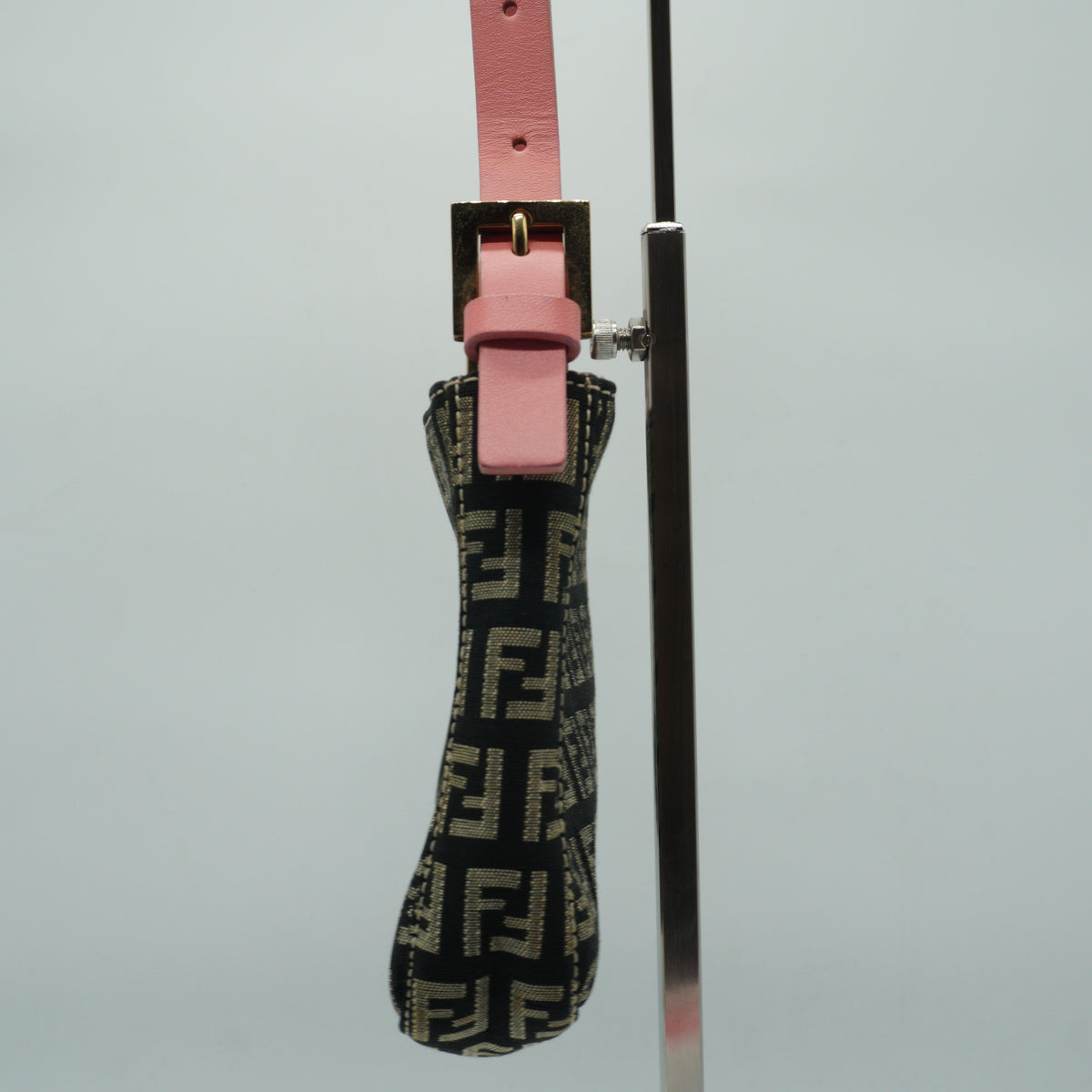 Fendi Fendi Zucchino Medium Baguette Accessory Pouch Black GHW