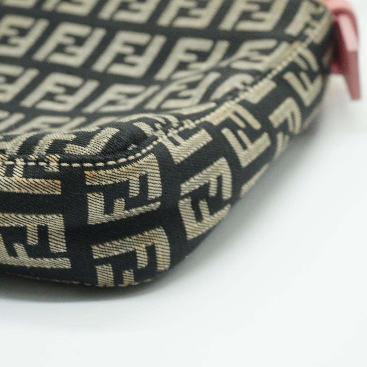 Fendi Fendi Zucchino Medium Baguette Accessory Pouch Black GHW