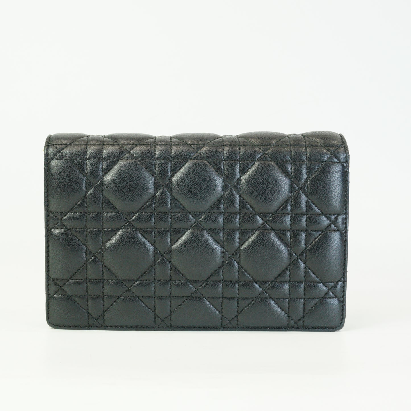 Dior	Cannage Black Wallet On Chain GHW