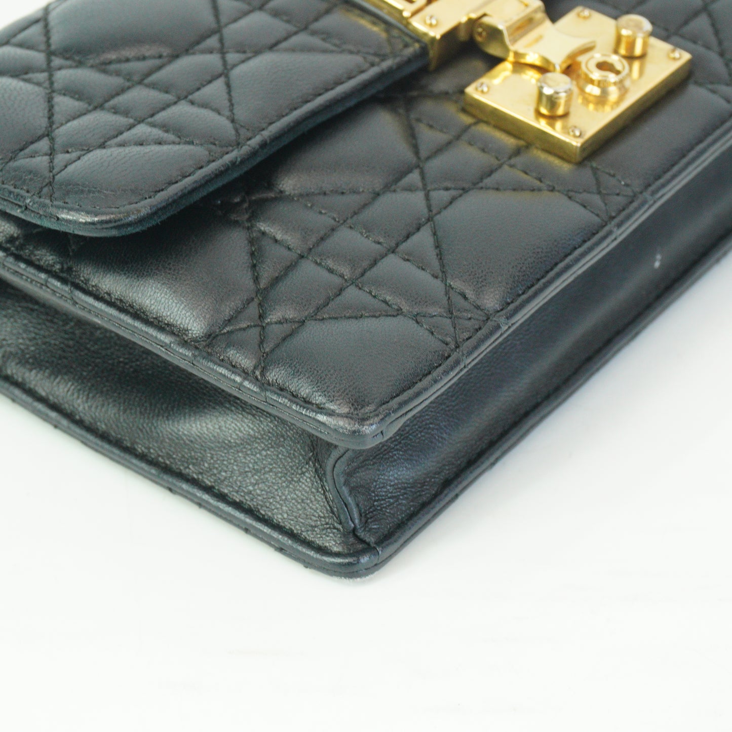 Dior	Cannage Black Wallet On Chain GHW