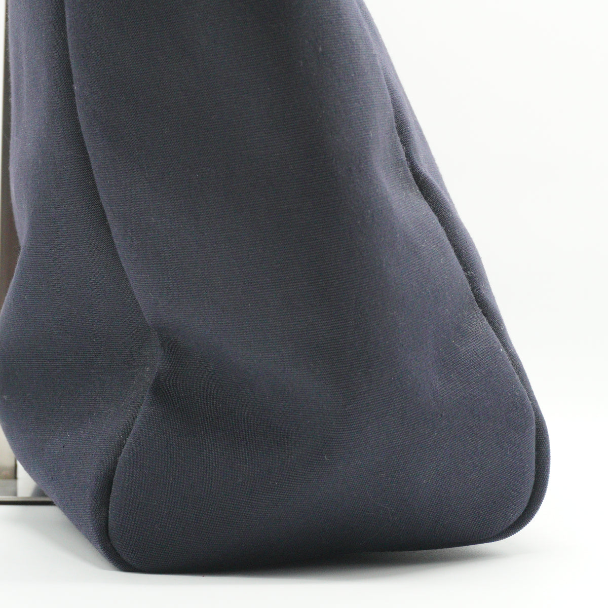 Hermes	Herbag Cabas Large Navy Blue Canvas and Leather SHW