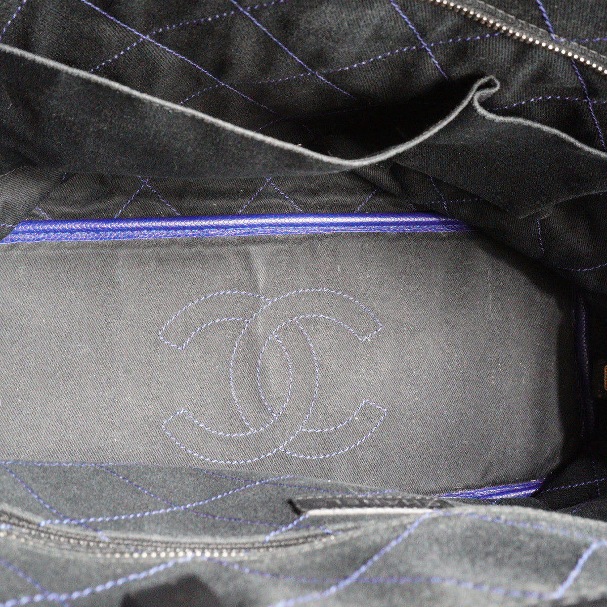 Chanel Shopping Fever Tote Medium Blue SHW