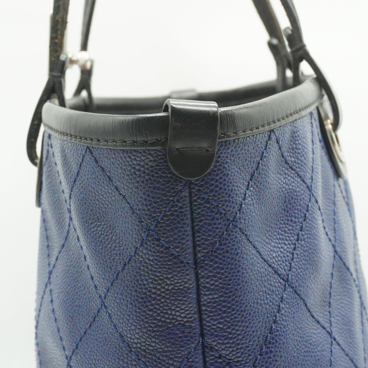 Chanel Shopping Fever Tote Medium Blue SHW