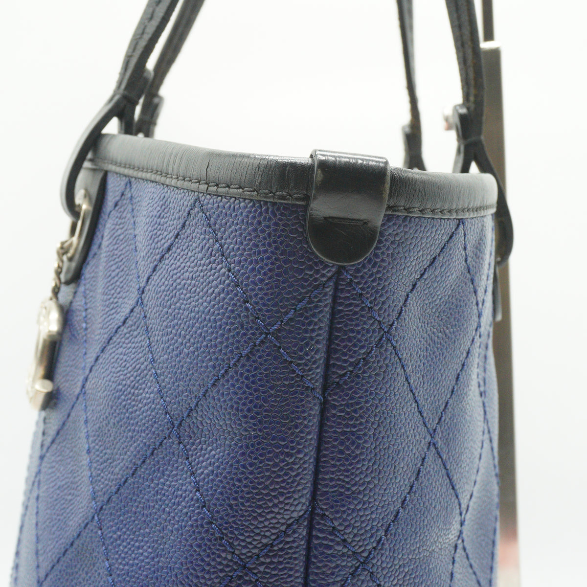Chanel Shopping Fever Tote Medium Blue SHW