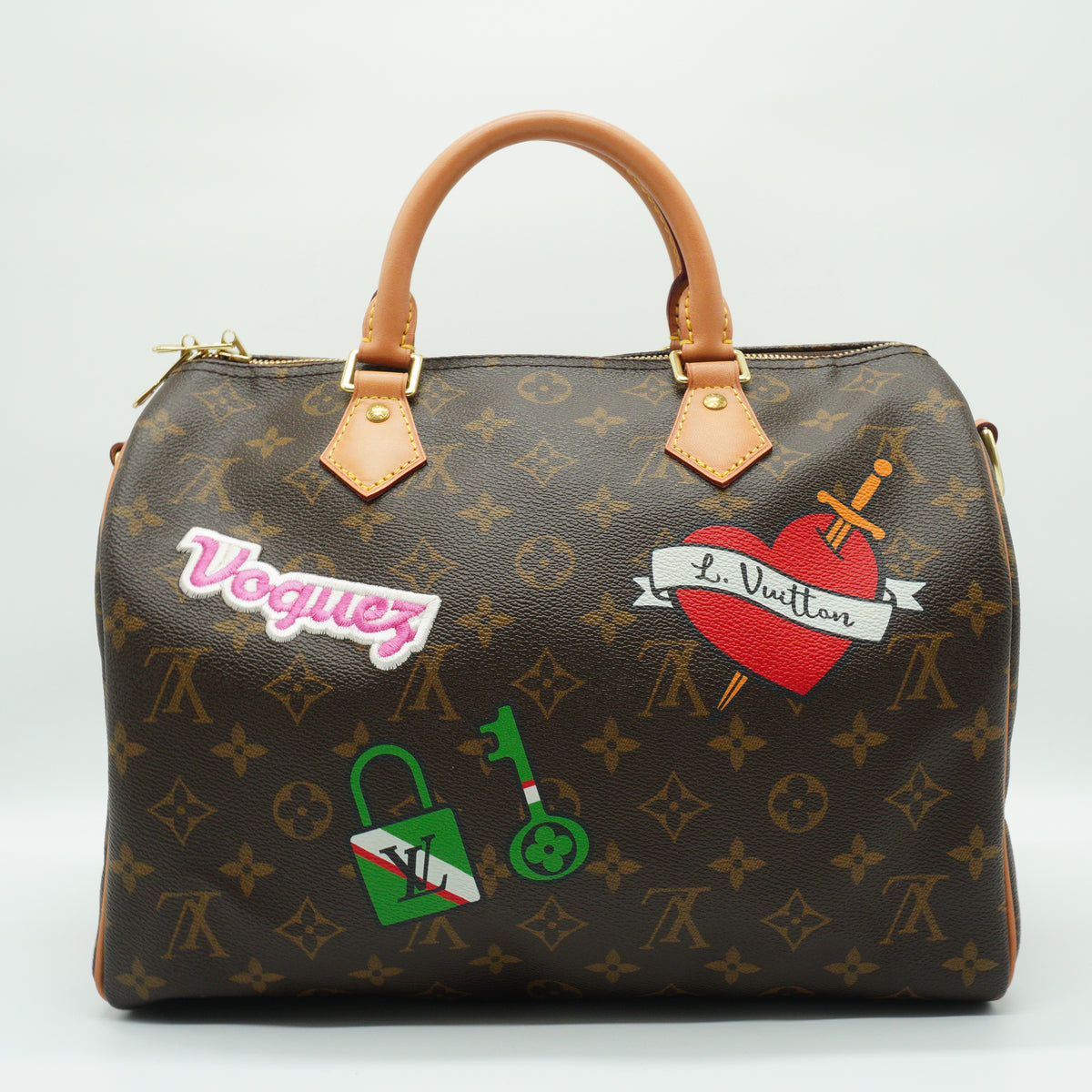 Louis Vuitton	Speedy Bandouliere 30 Monogram Patches GHW