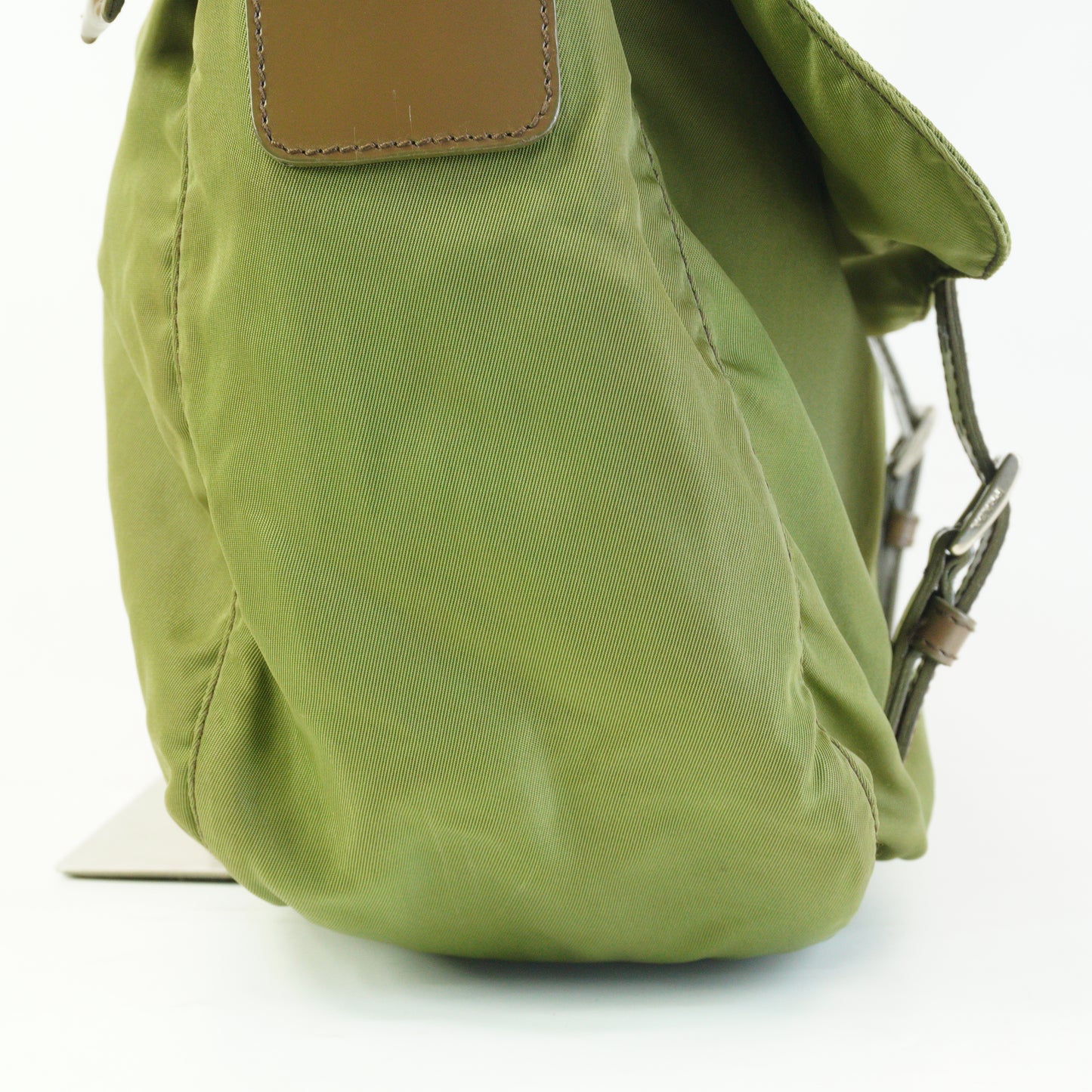 Prada Nylon Mesenger Bag Army Green Medium SHW