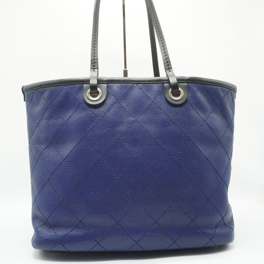 Chanel Shopping Fever Tote Medium Blue SHW