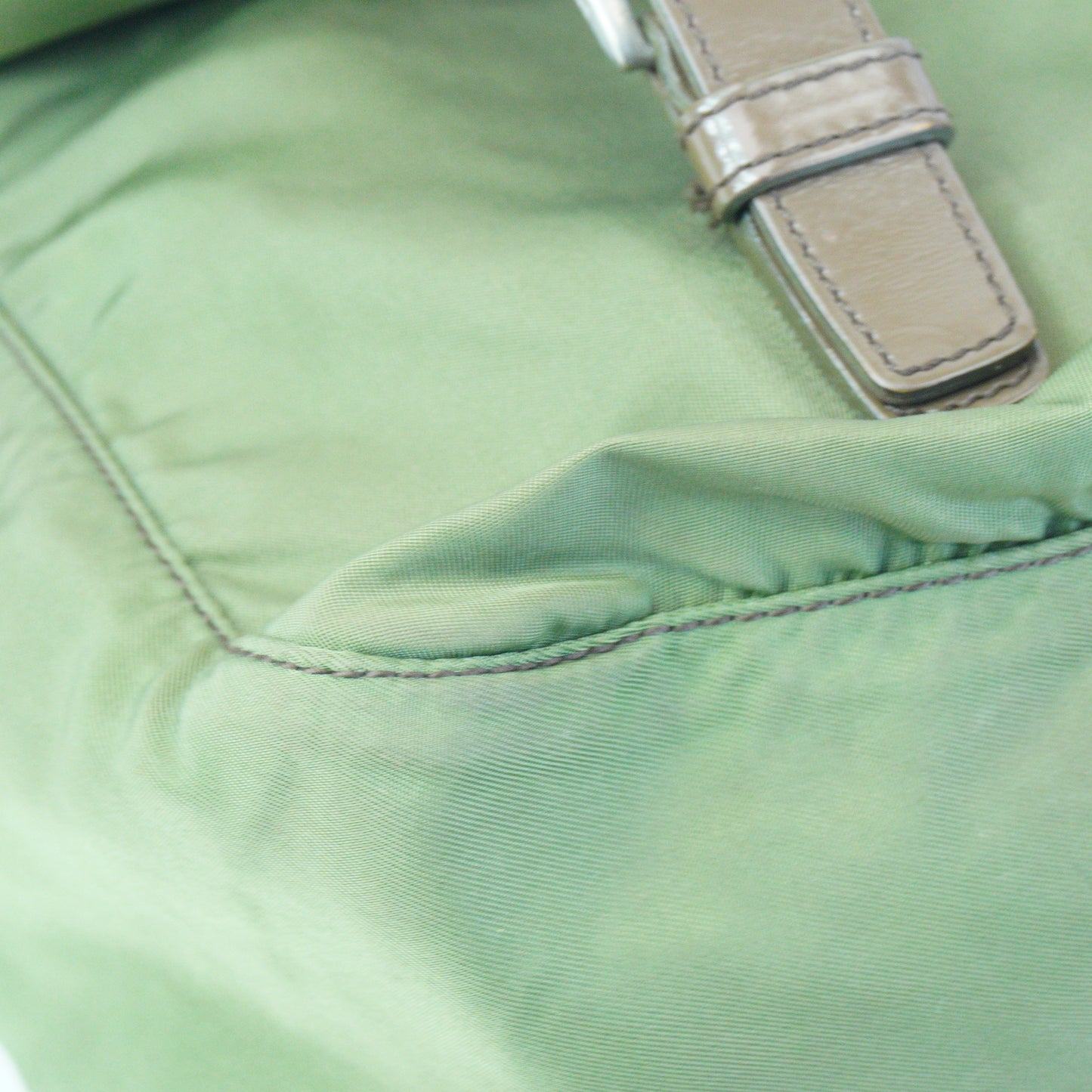 Prada Nylon Mesenger Bag Army Green Medium SHW
