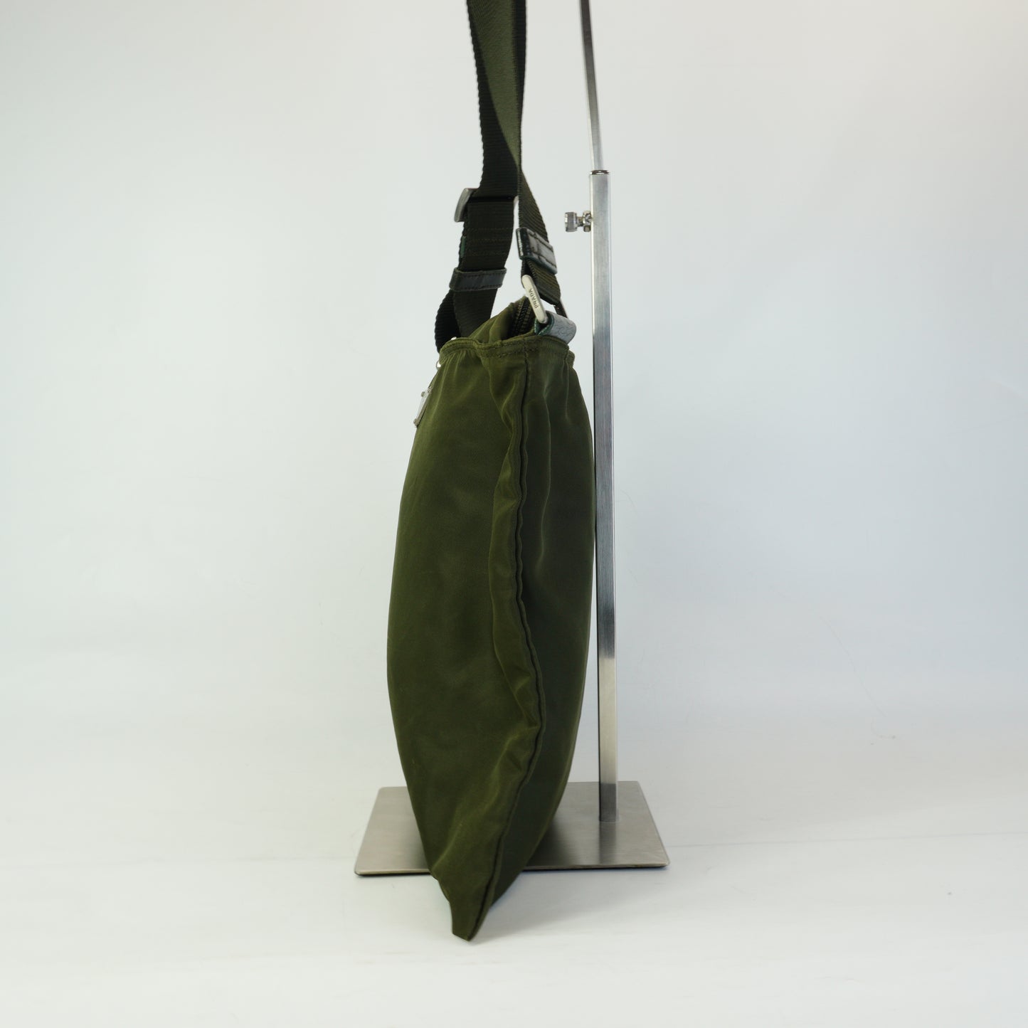 Prada Nylon Messenger Bag Army Green Medium SHW
