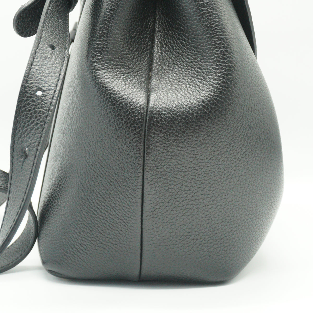 Polene Numero Un Crocodile Flap Black Medium GHW