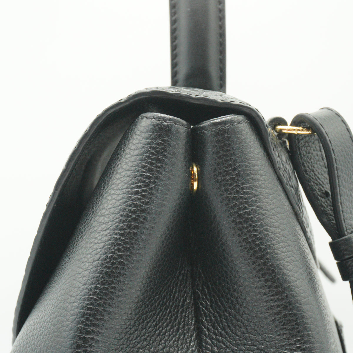 Polene Numero Un Crocodile Flap Black Medium GHW