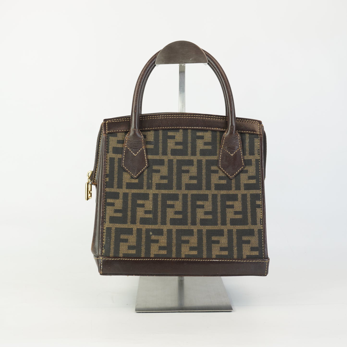Fendi Vintage Convertible zip tote GHW Small