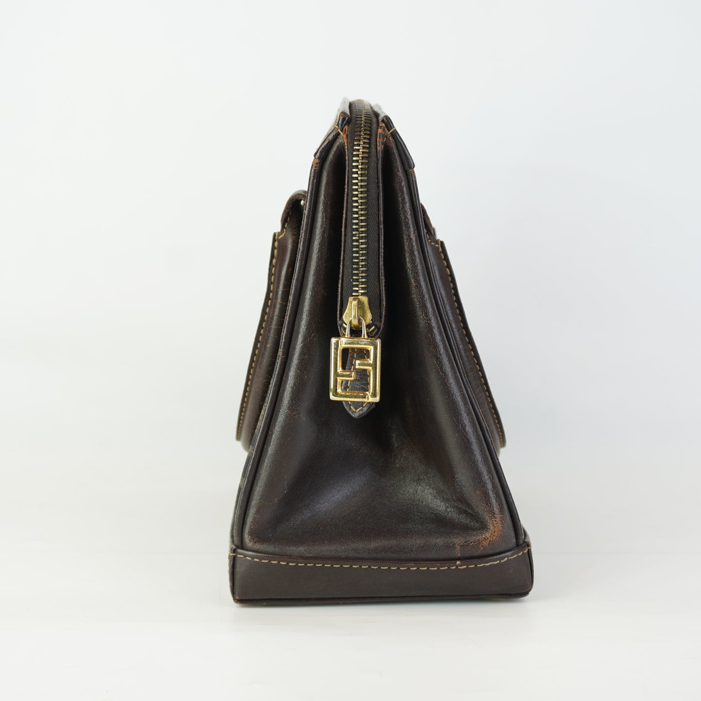 Fendi Vintage Convertible zip tote GHW Small