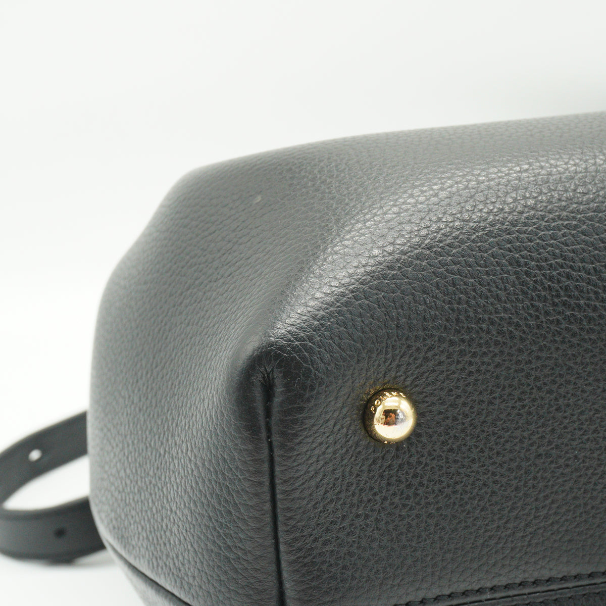 Polene Numero Un Crocodile Flap Black Medium GHW